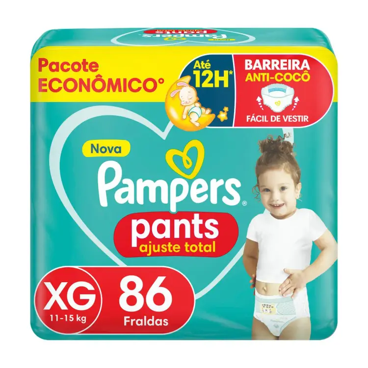 Fralda Pants Ajuste Total XG 86 unidades