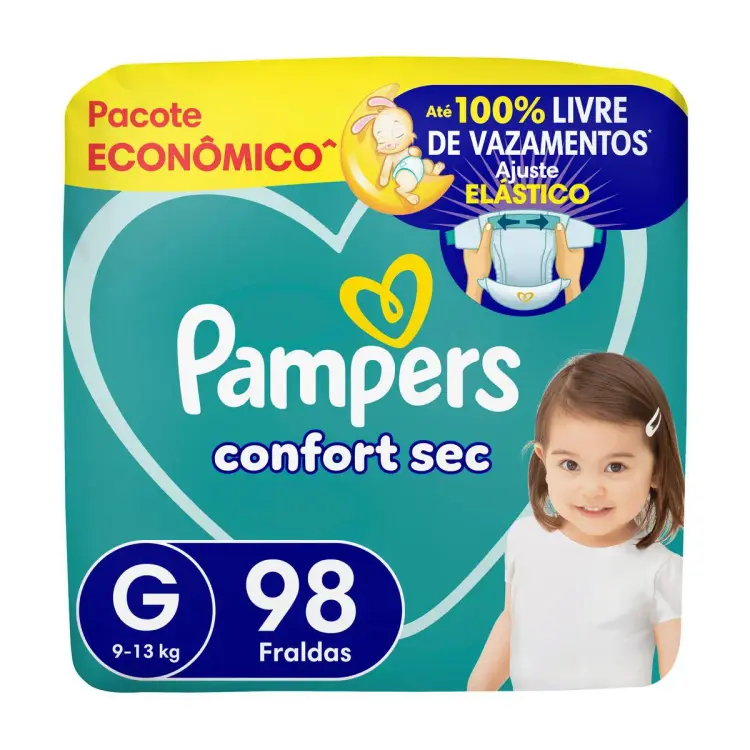 Fralda Confort Sec G 98 unidades